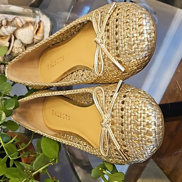 Talbots Ballet Flats size 8.5 M Metallic Gold - Picture 4 of 6